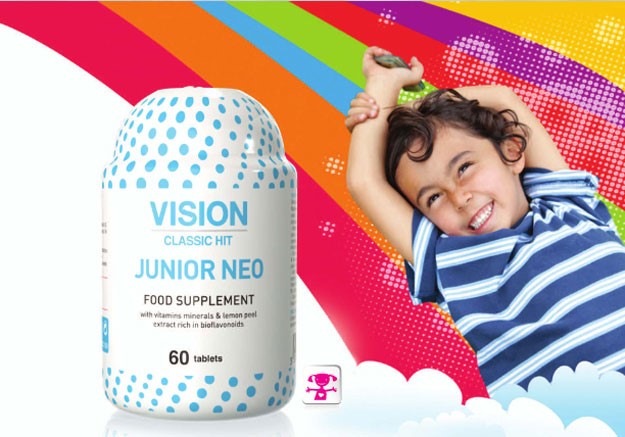 Thực phẩm chức năng Vision Junior Neo+ 3 bổ sung 32 loại vitamin cần thiết cho trẻ